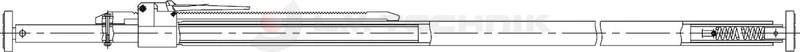 Cargo bar alu buffering 2100-2470mm 42mm