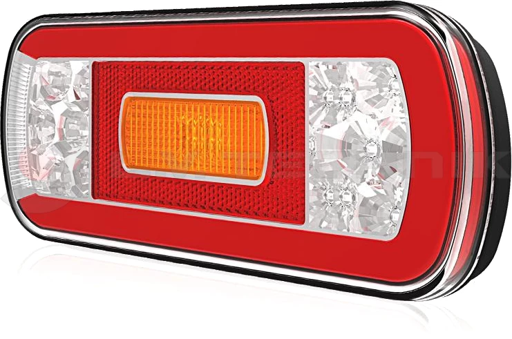 Universal LED rear lamp with number plate light