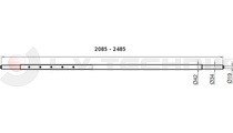 Teherkitámasztó 2085-2485 dobozhoz dia 19 mm