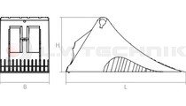 Homologated Yellow Plastic Chock 467x198x225