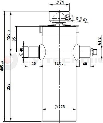 Hidraulika klt12V/1600W/1237mm műanyag Olasz