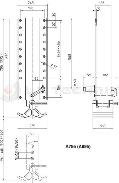 Landing gear aluminium 795-1
