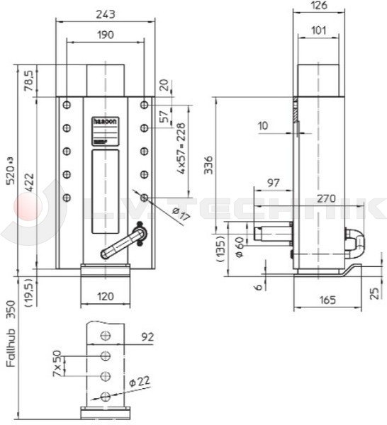 Landing gear aluminium 520-1