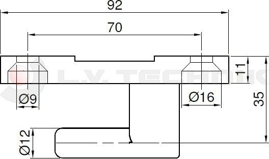Hinge 90mm TIR