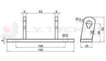 Stainless steel door hinge bracket