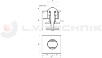 Twist lock Ø38 raw