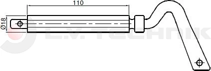 Tipping ball set 75mm vertical 5t