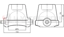 Billenő gömb készlet 75mm függőleges 5 t.