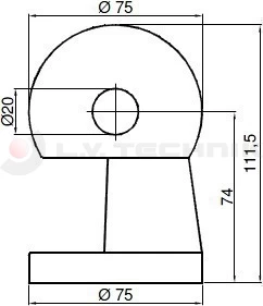 Billenő gömb készlet 75mm függőleges 5 t.