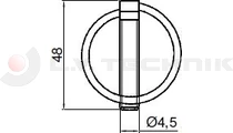 Billenő gömb készlet 85mm függőleges 15 t.