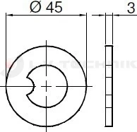 Tipping ball set 85mm vertical 15t