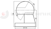 Billenő gömb készlet 95mm függőleges 25 t.