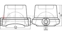 Billenő gömb készlet 95mm függőleges 25 t.