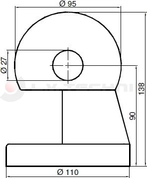 Billenő gömb készlet 95mm függőleges 25 t.