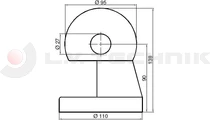 Billenő gömb készlet 95mm függőleges 25 t.