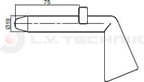 Fork locking pin for fork 19mm