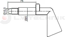 Fork locking pin for fork 15,5/20mm