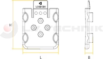 Plastic wheel chock holder Nano