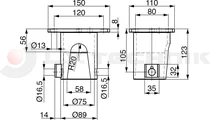 Billenő gömb készlet 73mm vízszintes 5t