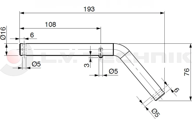 Tipping ball set 73mm horizontal 5t