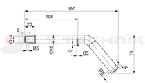 Tipping ball set 73mm horizontal 5t