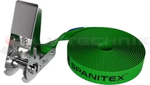 green Lashing strap one part 500kg 1m - SPANITEX