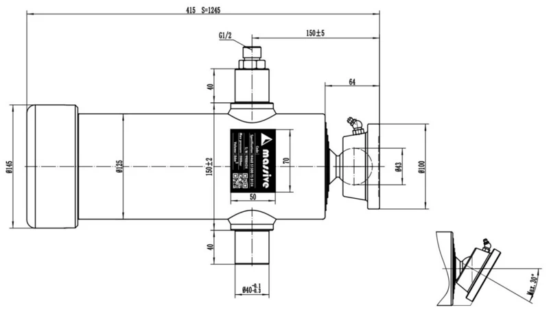 Munkahenger 415 / 1245 / 5tag / 8t