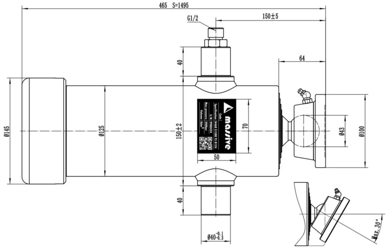 Munkahenger készlet 465 / 1500 / 5tag / 8t