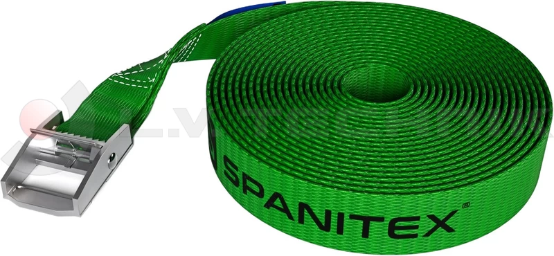 green Lashing strap one part 250kg with buckle 6m - SPANITEX