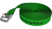 green Lashing strap one part 250kg with buckle 3m - SPANITEX