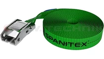 green Lashing strap one part 400kg with buckle 3m - SPANITEX