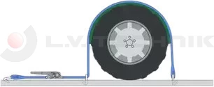 Jármű rögzítő spanifer 3t 2.8m  VDI2700 8.1