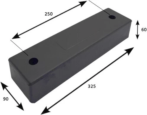 Ütköző gumi 325 x 90 x 60 Kögel