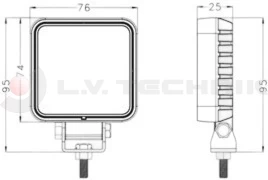 LED munkalámpa 12x1W