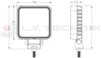LED work lamp 12x 1W