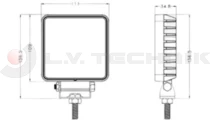 LED work lamp 30x 1W