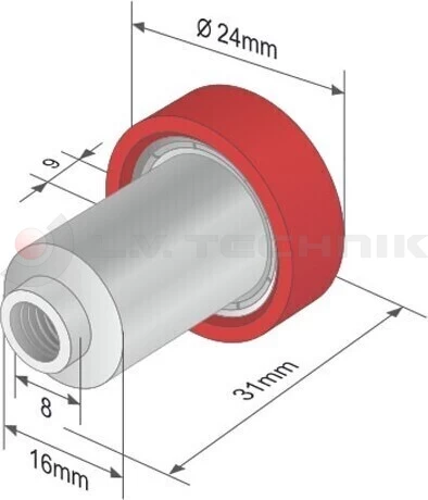 Görgő 24mm Kögel