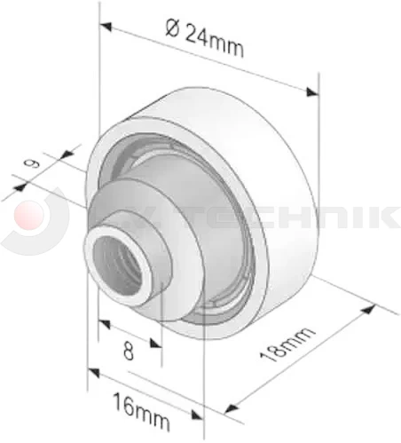 Görgő 24mm Kögel, Krone, Schmitz