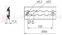 Airline rail 3m