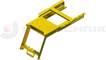 Pullout ladder with platform