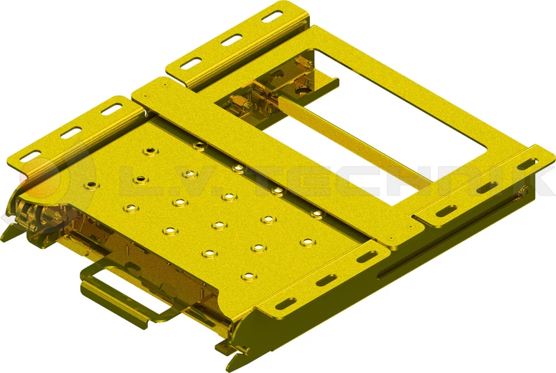 Pullout ladder with platform