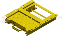 Pullout ladder with platform
