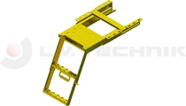 Pullout ladder with platform