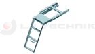 Pullout ladder with platform
