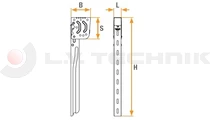 Lateral holder 790mm Magnelis®
