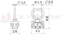 Airline hook 25mm LC5kN