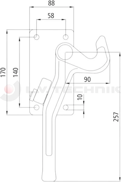 Tipper lock H-115 S left