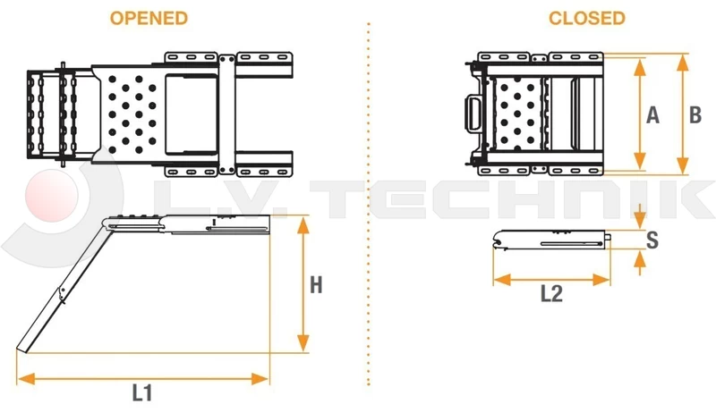 Pullout ladder with platform