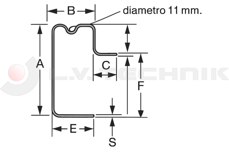 Frame profile 17mm