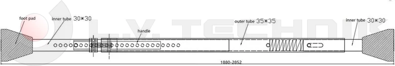 Teherkitámasztó 1880-2850 mm